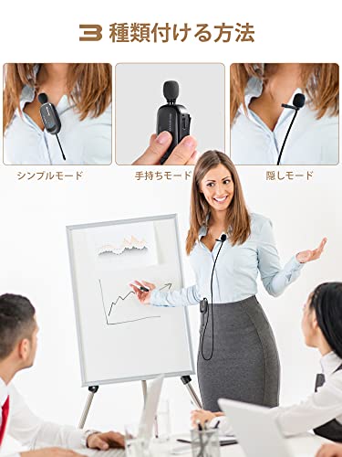 ワイヤレスマイク usb 無線マイク ピンマイクワイヤレス pcマイク