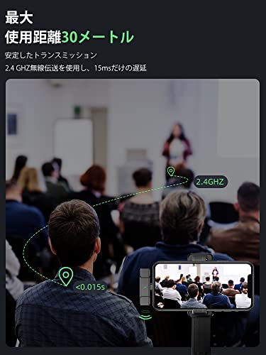 ワイヤレスマイク2.4G iPhone 2022新製品 Alvoxcon ピンマイク スマホ外付けマイク 超軽量 収納充電ケース付き 無線マイク 高音質 ウインドシールド付き 録音録画 オンライン生放送 Vlog摄影 日本語取扱説明書 DW320