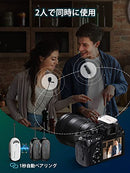 ワイヤレスマイク ALVOXCON 一眼レフカメラマイク 無線マイクセット ピンマイク型 カメラ/スマートフォン対応 スマホ外付けマイク iphone ミニ三脚/収納ボックス付き 持ち運び便利 日本語説明書 TG320Pro